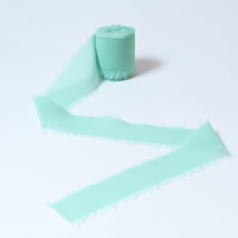 Ruban de soie à franges pour emballage de bouquets cadeaux 4 cm x 5 m