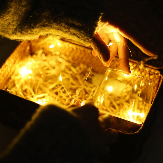 Guirlande lumineuse LED pour emballage cadeau, lumières de fête, décoration extérieure