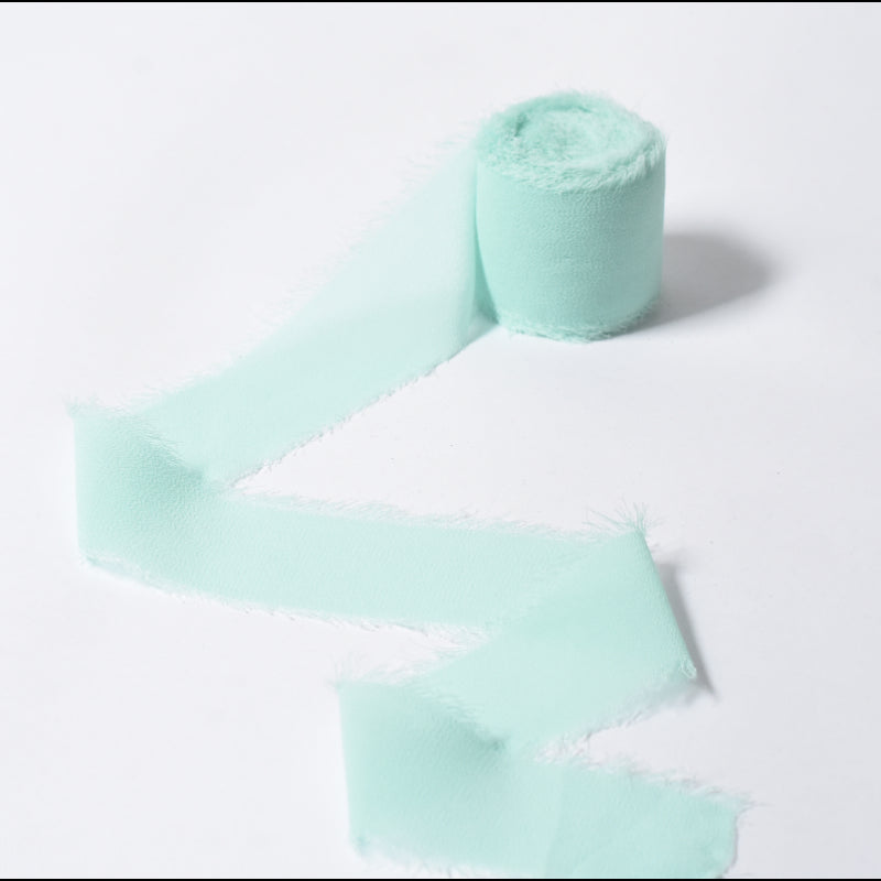 Ruban de soie à franges pour emballage de bouquets cadeaux 4 cm x 5 m