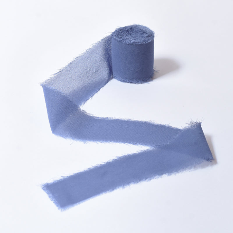 Ruban de soie à franges pour emballage de bouquets cadeaux 4 cm x 5 m