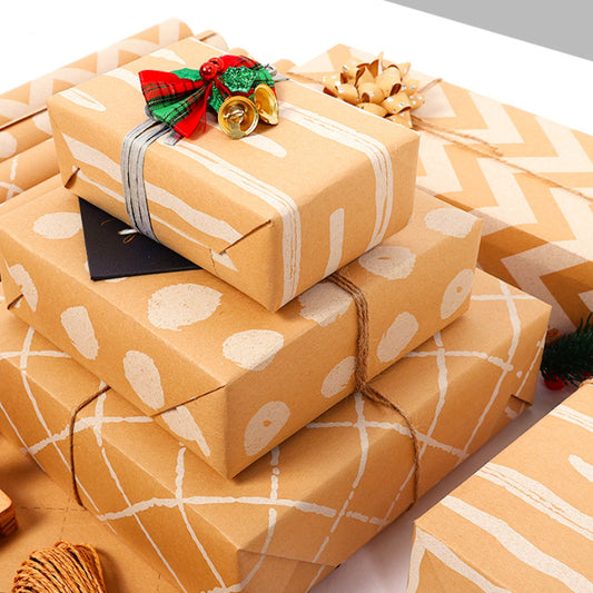 Papier d'emballage cadeau vintage Papier kraft Papier cadeau d'affaires