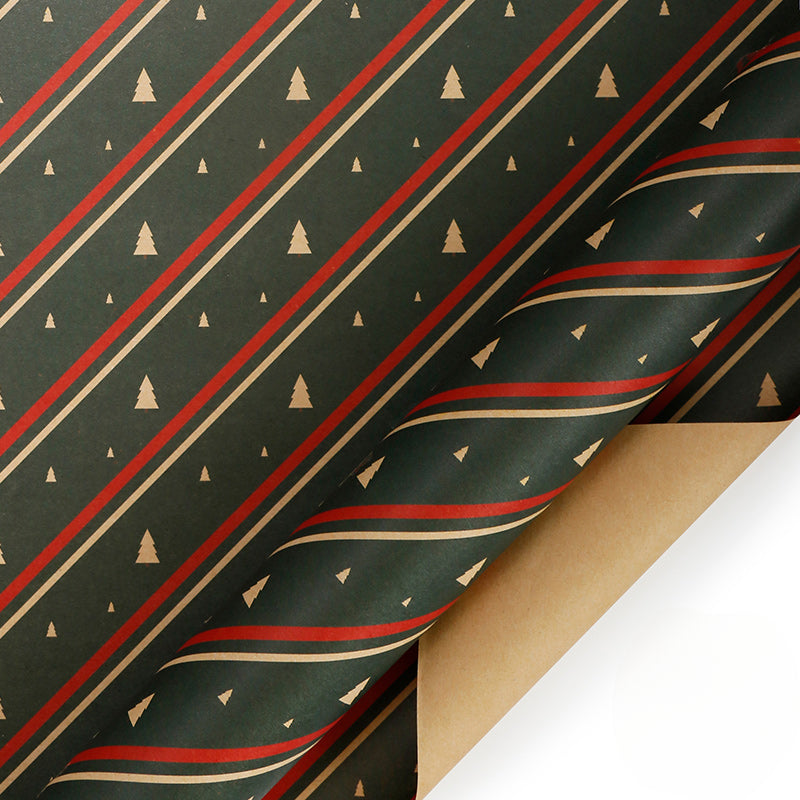 Papier d'emballage cadeau de Noël vintage en papier kraft