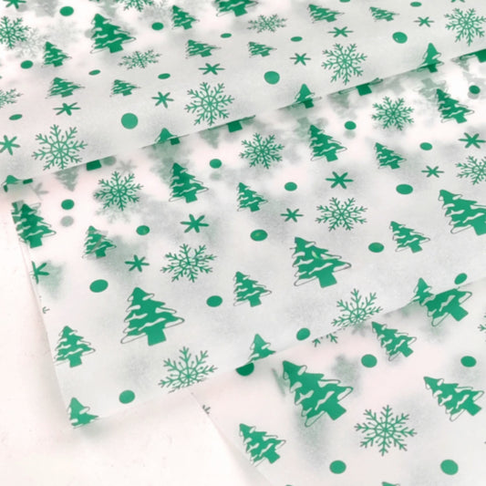 Papier poire à neige pour sapin de Noël Papier d'emballage cadeau de Noël Papier de soie