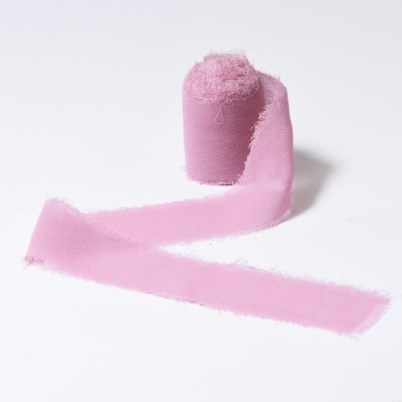 Ruban de soie à franges pour emballage de bouquets cadeaux 4 cm x 5 m