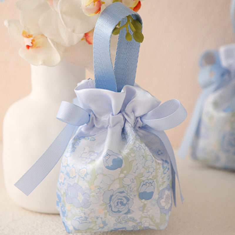حقيبة حلوى الزفاف حقيبة يد هدية قابلة للطي مجانًا، عبوة من 10 قطع