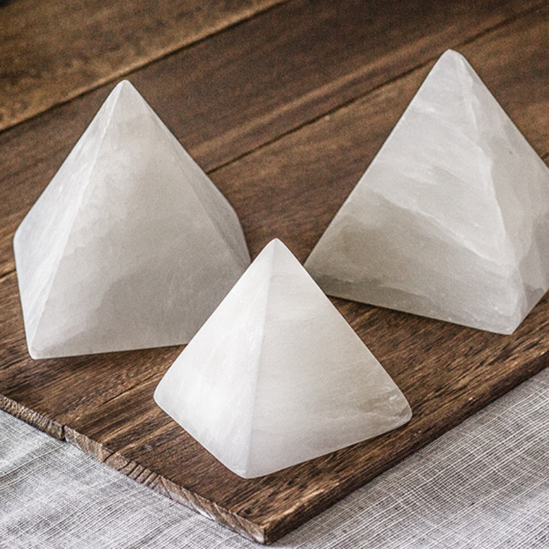 Veilleuse minérale pyramidale pour chambre à coucher, lumière de sommeil, décoration créative pour la maison