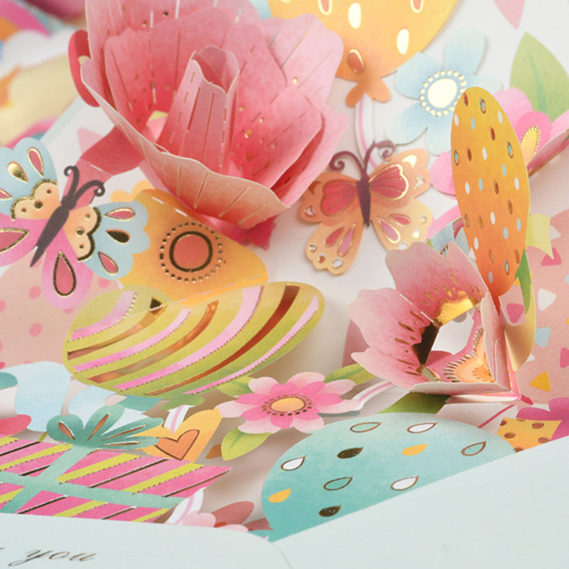 Coffret cadeau de fête de vacances avec enveloppe créative et fleur 3D, lot de 6