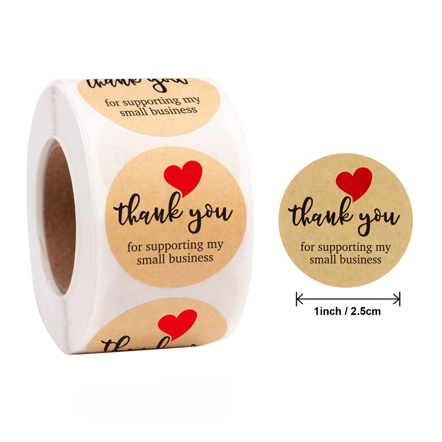 Vintage Kraft Paper Stickers Round Thank You Stickers Seal Labels