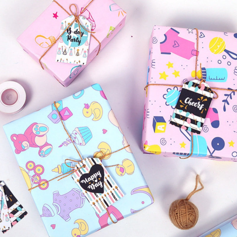 Cartoon Paper  Pink Gift Wrap Paper Kraft Paper Birthday Wrapping Paper