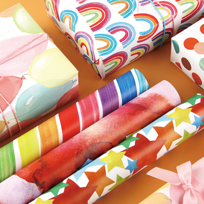 Rainbow Love Birthday Gift Wrapping Paper Valentine's Day Bouquet Packing Paper