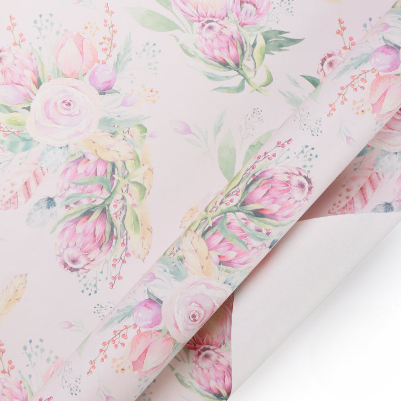 Vintage Floral Pattern Wrapping Paper Holiday Gift Wrapping Paper