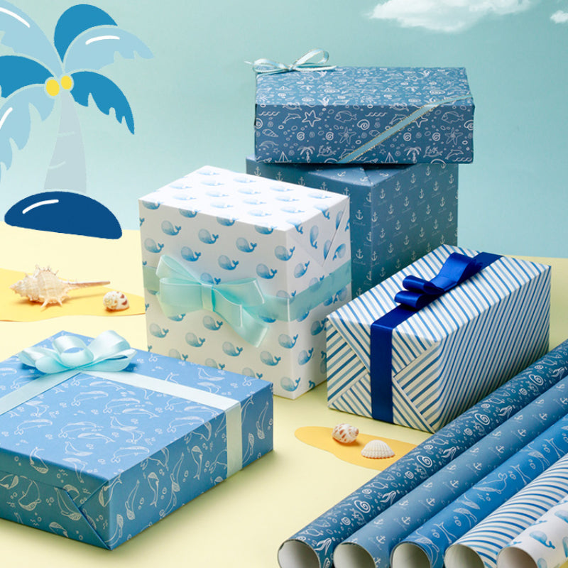 Ocean Wrapping Paper Kraft Paper Birthday Gift Wrap Paper