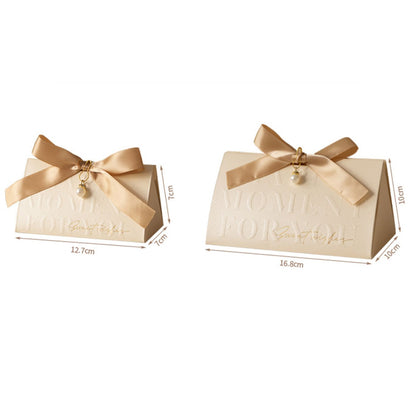 Triangular Gift Box Wedding Candy Box Hand-held Gift Wrap Bag Pack 20