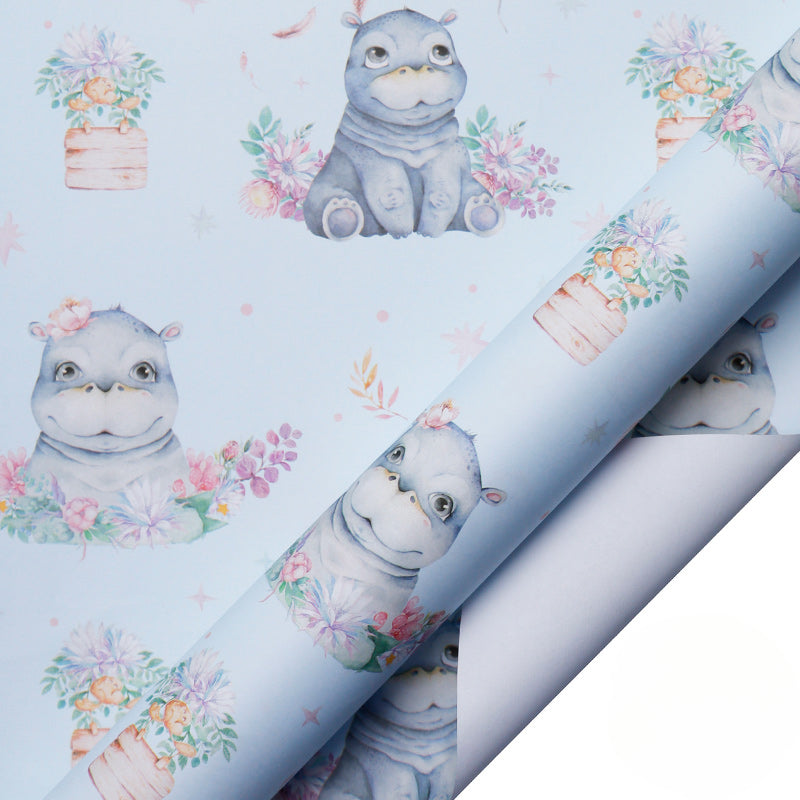 Animal Wrapping Paper Flower Pattern Birthday Gift Box Wrap Paper