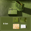 Coffret Vert + Raphia + Sac Cadeau + Carte de Voeux