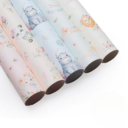 Animal Wrapping Paper Flower Pattern Birthday Gift Box Wrap Paper