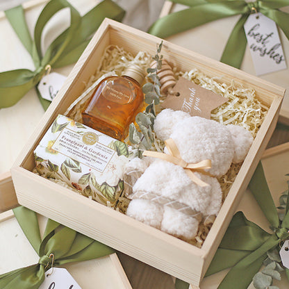 Practical Pine Wood Box Wedding Baby Shower Holiday Party Gift Box