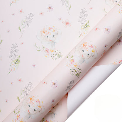 Animal Wrapping Paper Flower Pattern Birthday Gift Box Wrap Paper