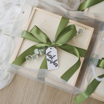 Practical Pine Wood Box Wedding Baby Shower Holiday Party Gift Box