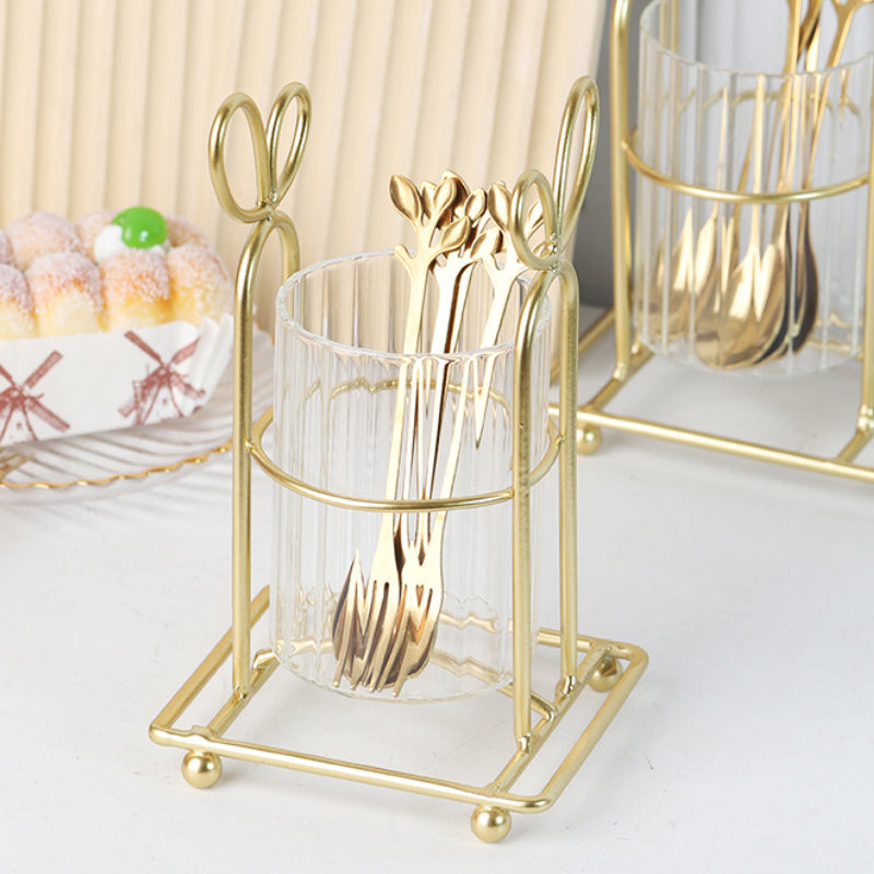 Fruit Fork Spoon Cutlery Iron Rabbit Storage Rack