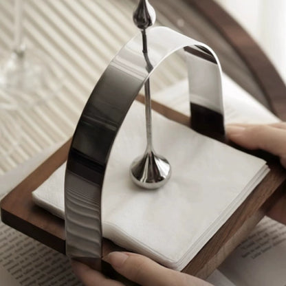 Stainless Steel Napkin Holder Paper Towel Storage Tray Home Decoration