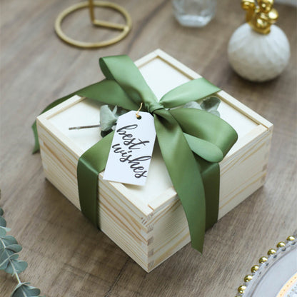 Practical Pine Wood Box Wedding Baby Shower Holiday Party Gift Box