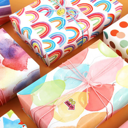 Rainbow Love Birthday Gift Wrapping Paper Valentine's Day Bouquet Packing Paper