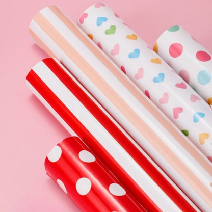 Polka Dot Stripes Love Holiday Gift Packing Paper Waterproof Wrap Paper