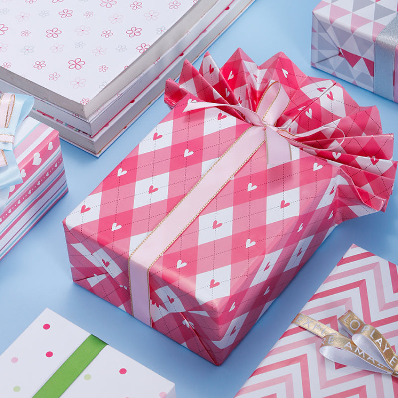 Pink Gift Wrapping Paper Simple Holiday Gift Box Packing Paper