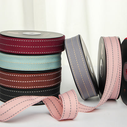 Ribbed Dotted Ribbon Floral Flower Packaging Striped Ribbon Bow DIY Material