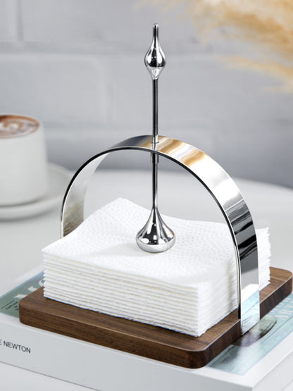 Stainless Steel Napkin Holder Paper Towel Storage Tray Home Decoration