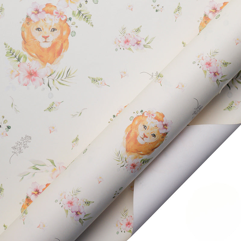 Animal Wrapping Paper Flower Pattern Birthday Gift Box Wrap Paper