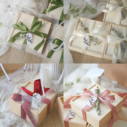 Practical Pine Wood Box Wedding Baby Shower Holiday Party Gift Box