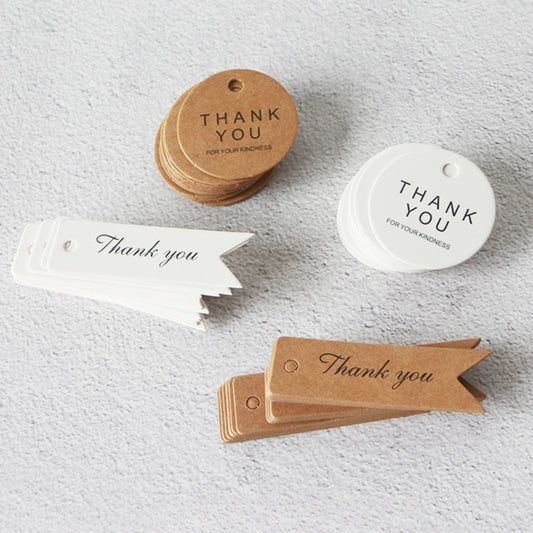 Thank You Tag Handmade Label Baking Gift Packaging DIY Gift Decoration Tag