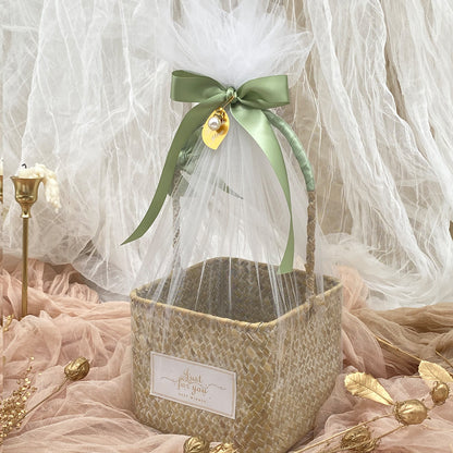 Handmade Woven Basket Wedding Party Baby Shower Gift Basket