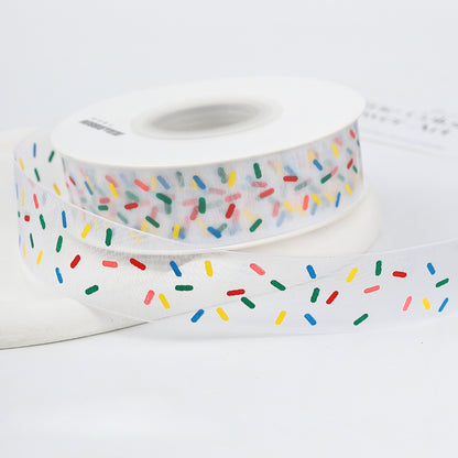 Colorful Chiffon Gift Decoration Ribbon 2.5cm X 22m