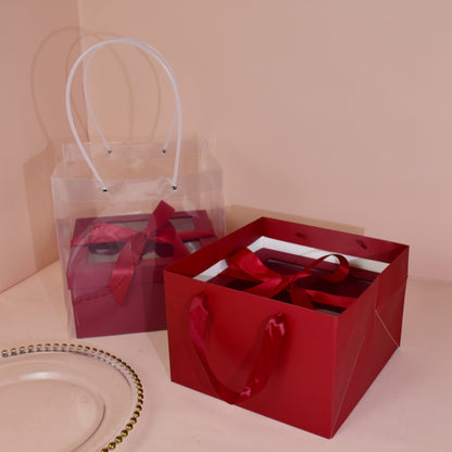 Clear Window Gift Wrap Box with Ribbon