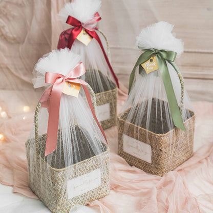 Handmade Woven Basket Wedding Party Baby Shower Gift Basket