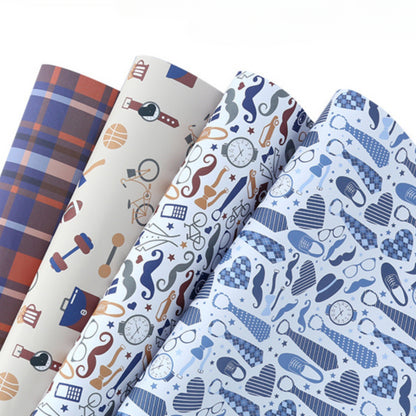 Business Men's Gift Box Wrapping Paper Father's Day Birthday Gift Wrapping Paper