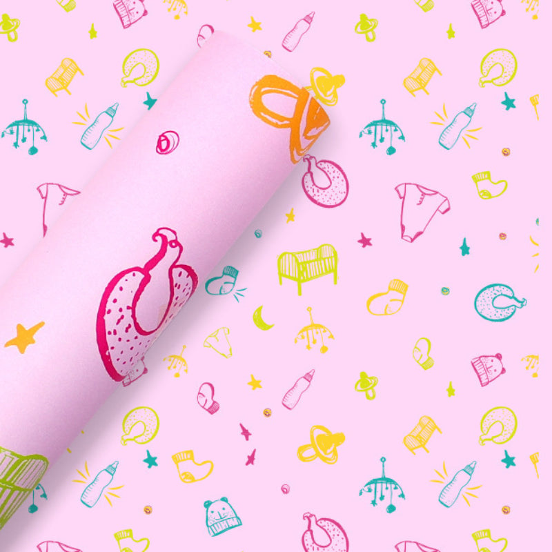 Cartoon Paper  Pink Gift Wrap Paper Kraft Paper Birthday Wrapping Paper