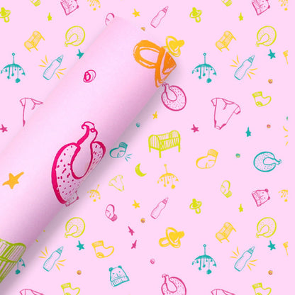 Cartoon Paper  Pink Gift Wrap Paper Kraft Paper Birthday Wrapping Paper