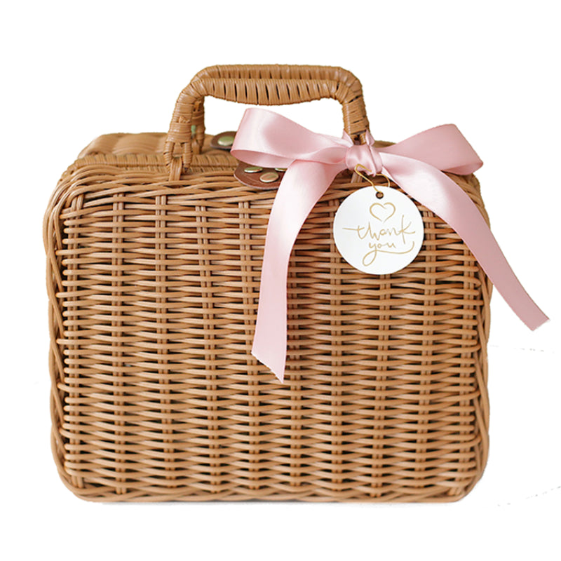 Vintage Portable Business Gift Box Rattan Woven Basket