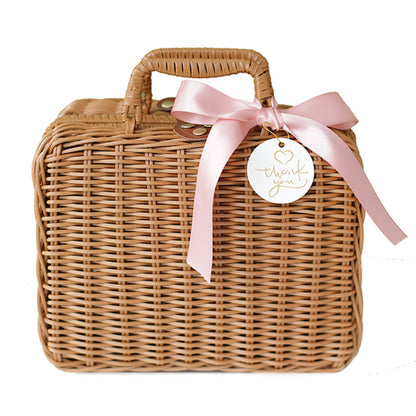 Vintage Portable Business Gift Box Rattan Woven Basket