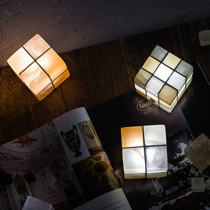 Rubik's Cube Mineral Night Light Sleeping Table Lamp