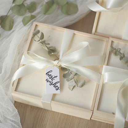 Practical Pine Wood Box Wedding Baby Shower Holiday Party Gift Box