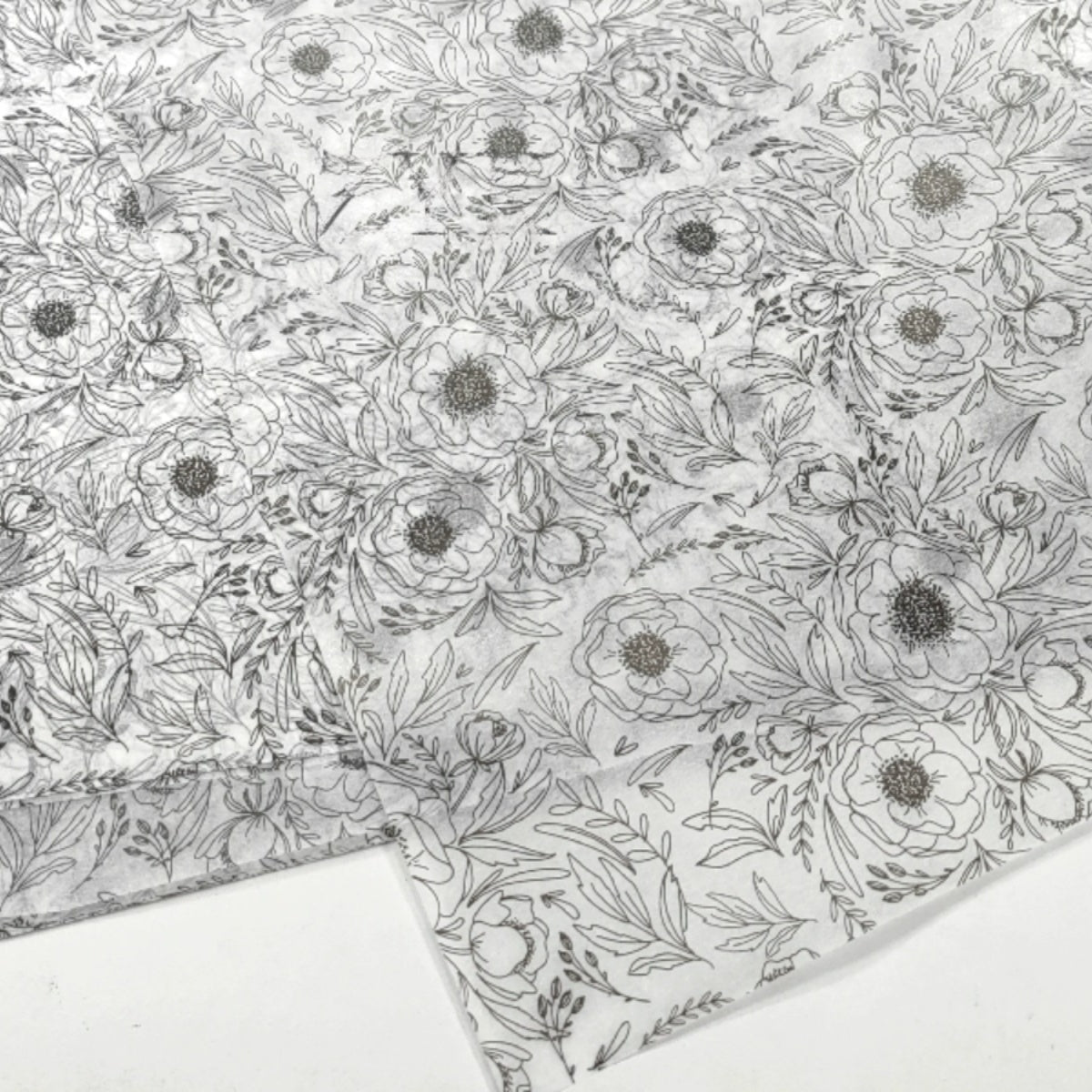 Floral Sketch Style Gift Wrap Tissue Paper Pack 50 Sheets