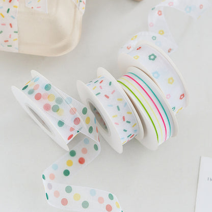 Colorful Chiffon Gift Decoration Ribbon 2.5cm X 22m