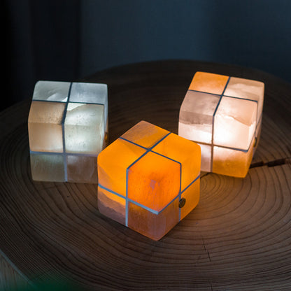 Rubik's Cube Mineral Night Light Sleeping Table Lamp