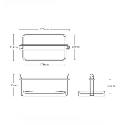 Walnut Napkin Holder Desktop Paper Towel Storage Rack