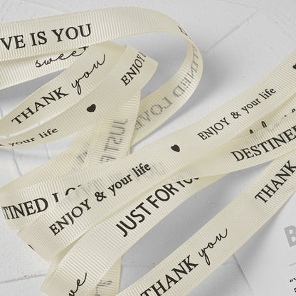 Thank You Wish Ribbon Handmade DIY Material Bouquet Gift Packaging Ribbon